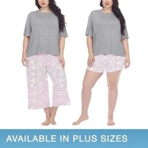 Honeydew Palazzo 3-piece Lounge Set Pale Purple Gray Plus XXL NWT